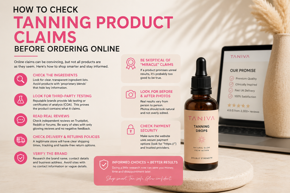 How to Check Tanning Product Claims Before Ordering Online
